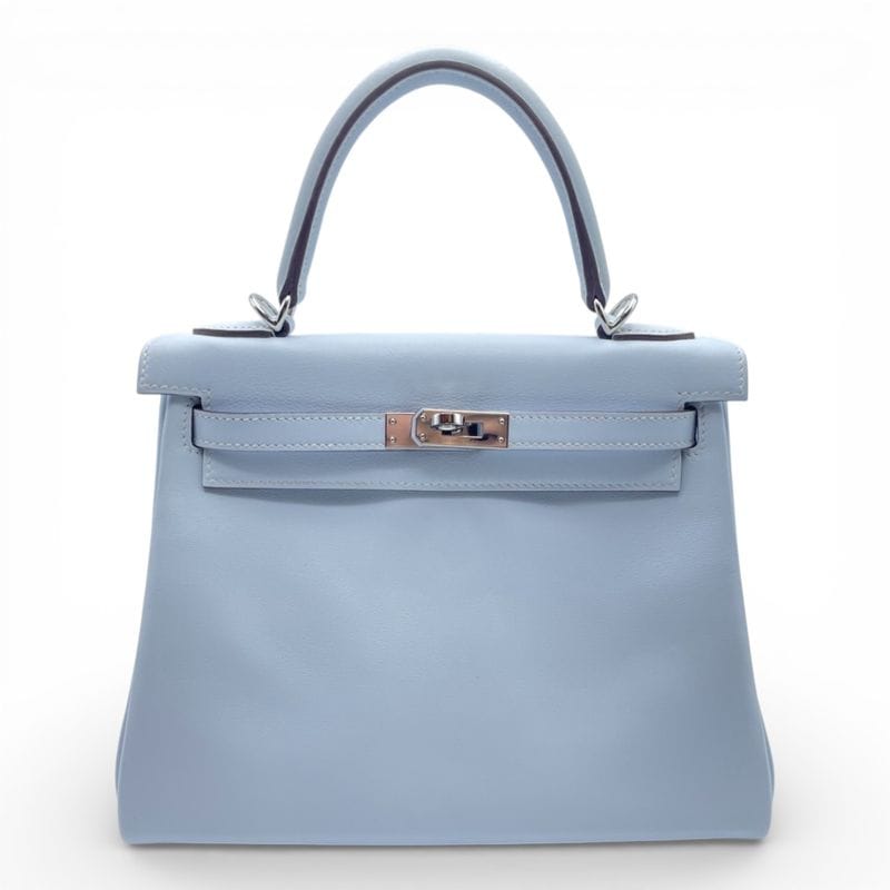 エルメス ケリー25 クレ エプソン シルバー金具 D刻印 - ブランド品