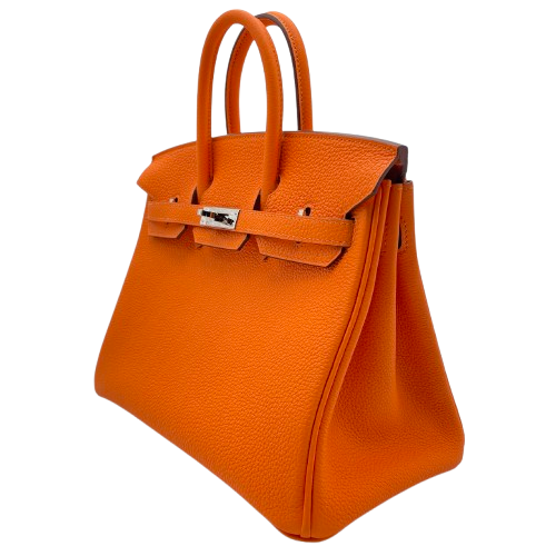 エルメス バーキン25 オレンジミニアン トゴ シルバー金具 B刻印