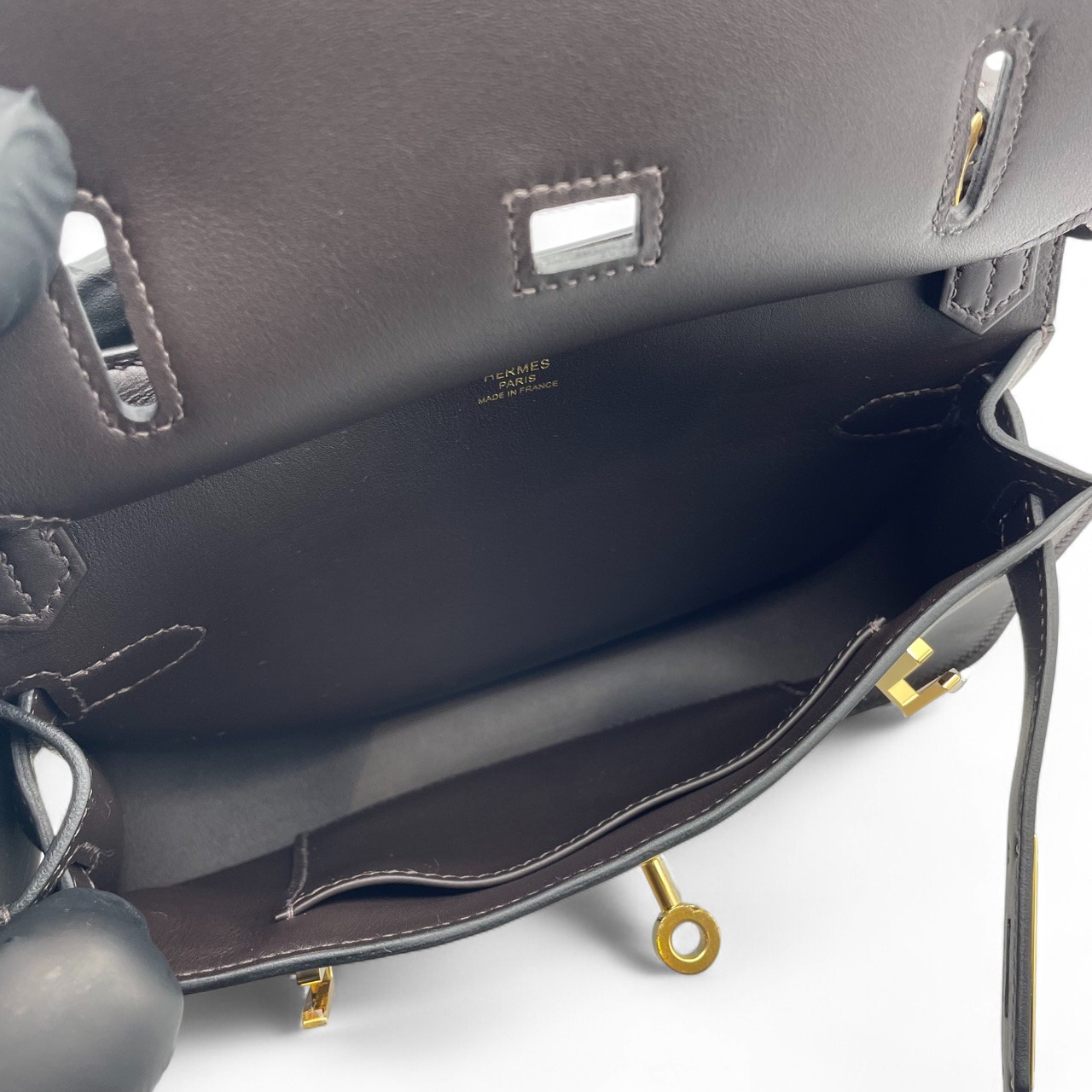 エルメス ジプシエール ミニ エベンヌ スイフト ゴールド金具 K刻印