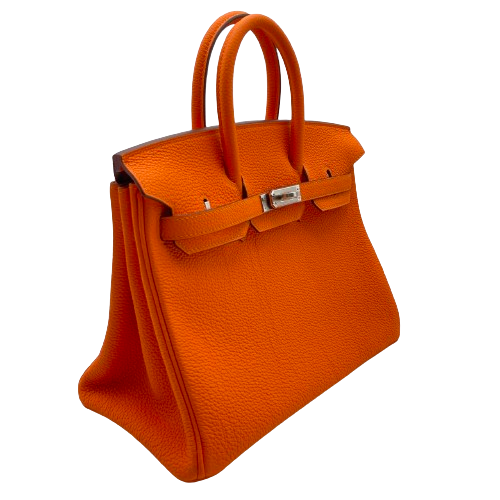 現金特価】エルメス バーキン25 オレンジポピー トゴ シルバー金具 B