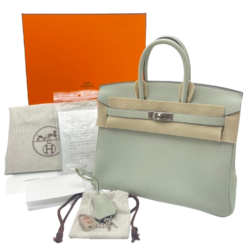 エルメス バーキン 25 グリネヴェ トゴ シルバー金具 B刻印 - ブランド