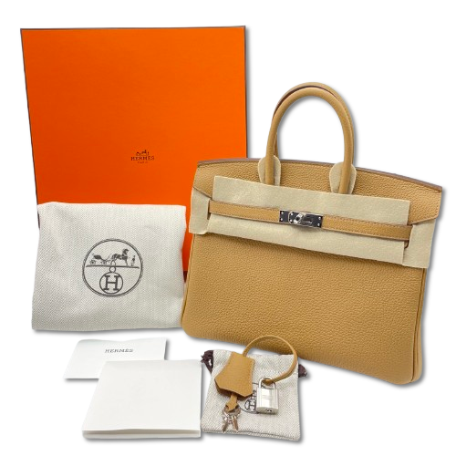 エルメス バーキン 25 ビスキュイ トゴ シルバー金具 W刻印 - ブランド