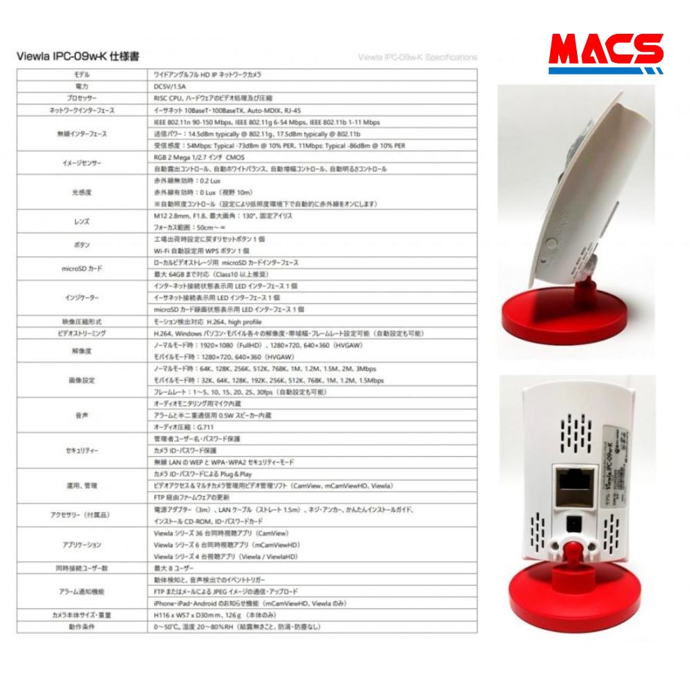 IPC-09w-K 200万画素 ハローキティカメラ コラボモデル IP
