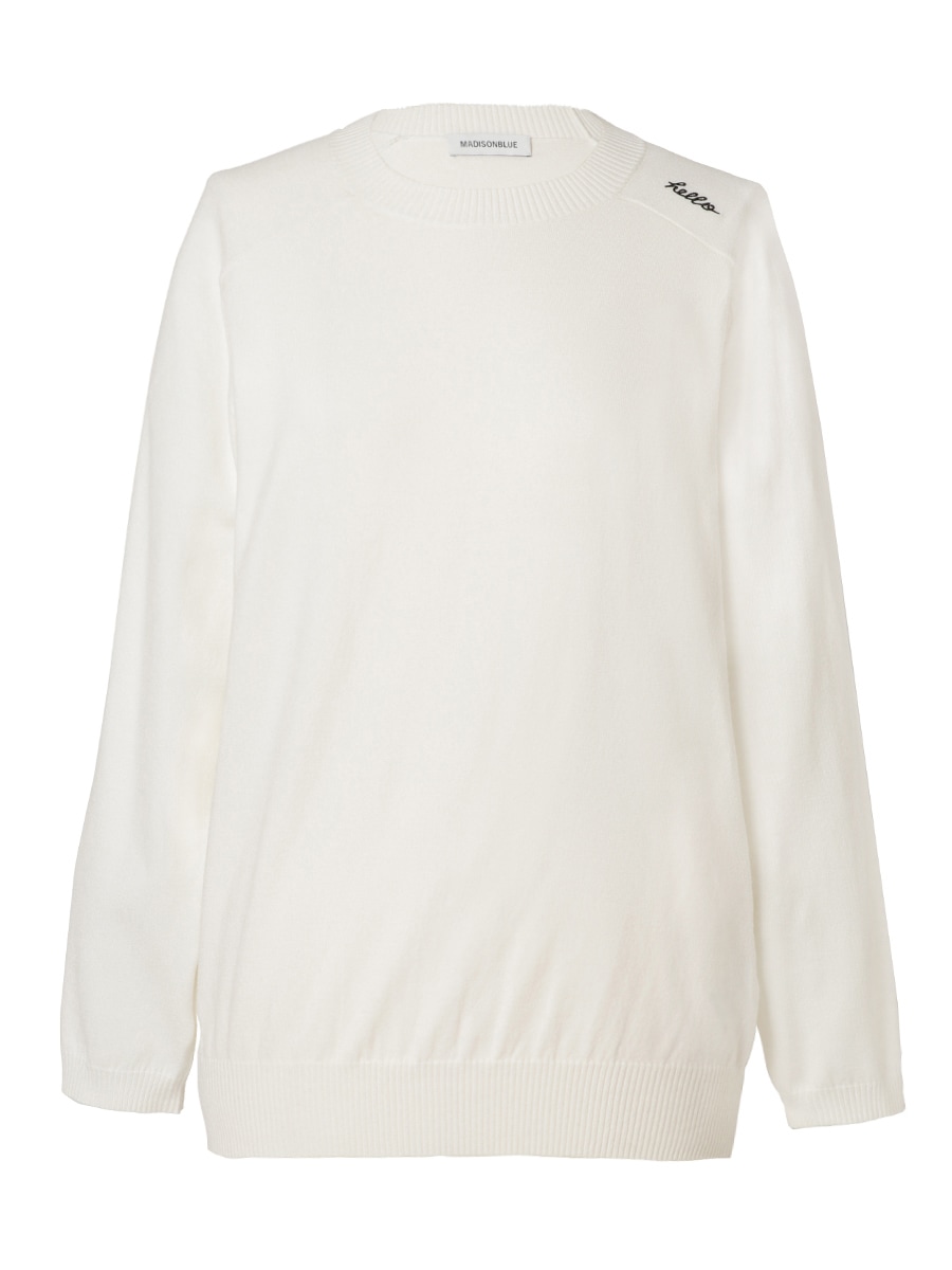 HELLO CREW NECK PO | KNIT | MADISONBLUE