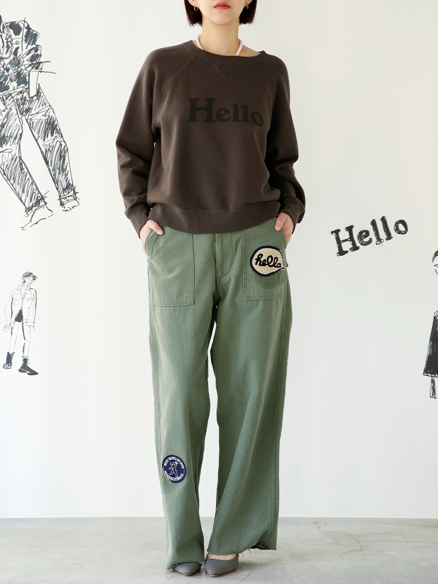 HELLO SWEAT L/S URAKE DYED | 2024FW | MADISONBLUE