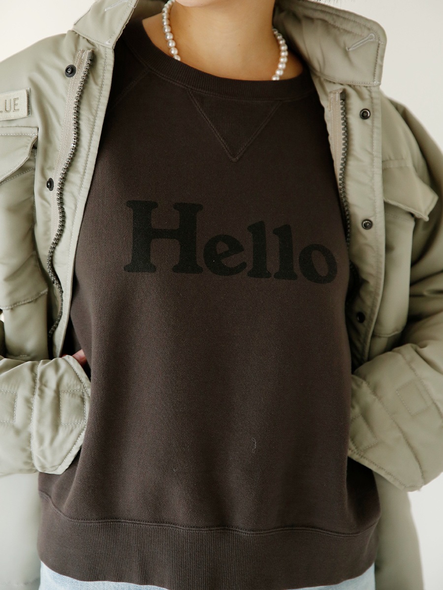 HELLO SWEAT L/S URAKE DYED | CUT&SEWN | MADISONBLUE