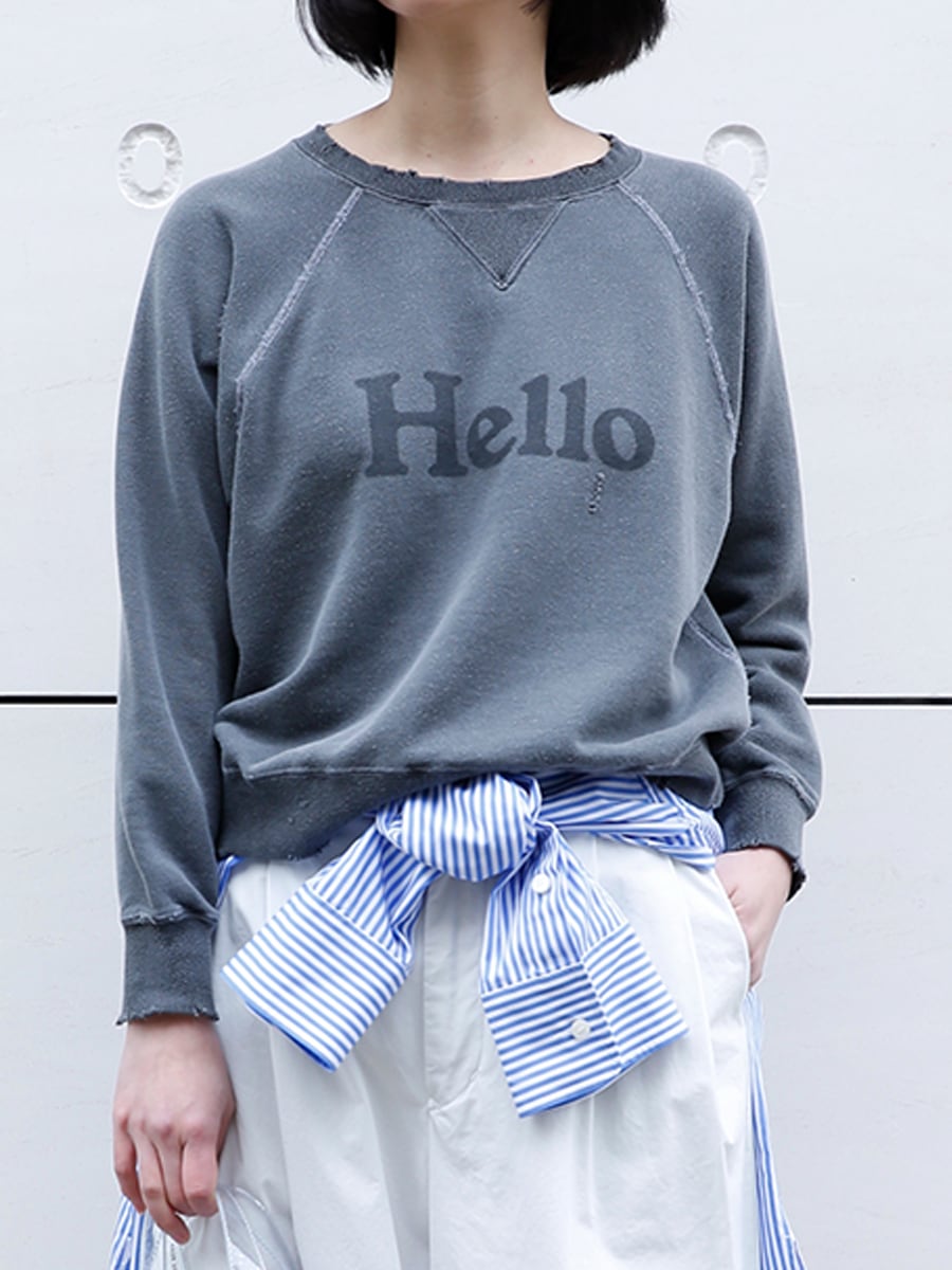 VINTAGE HELLO SWEAT L/S URAKE DYED | CUT&SEWN | MADISONBLUE