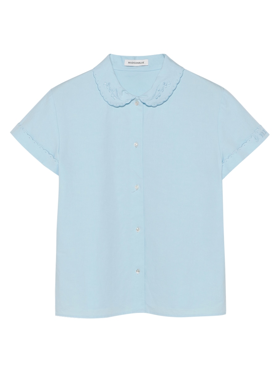ROUND COLLAR H/S SH EMBROIDERY C/LI | ALL | MADISONBLUE