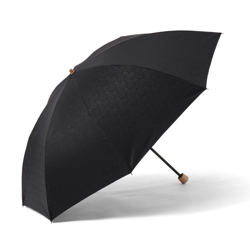 メンズ晴雨兼用傘】シャンタン-58cm折りたたみ-ブラック｜トンボ洋傘