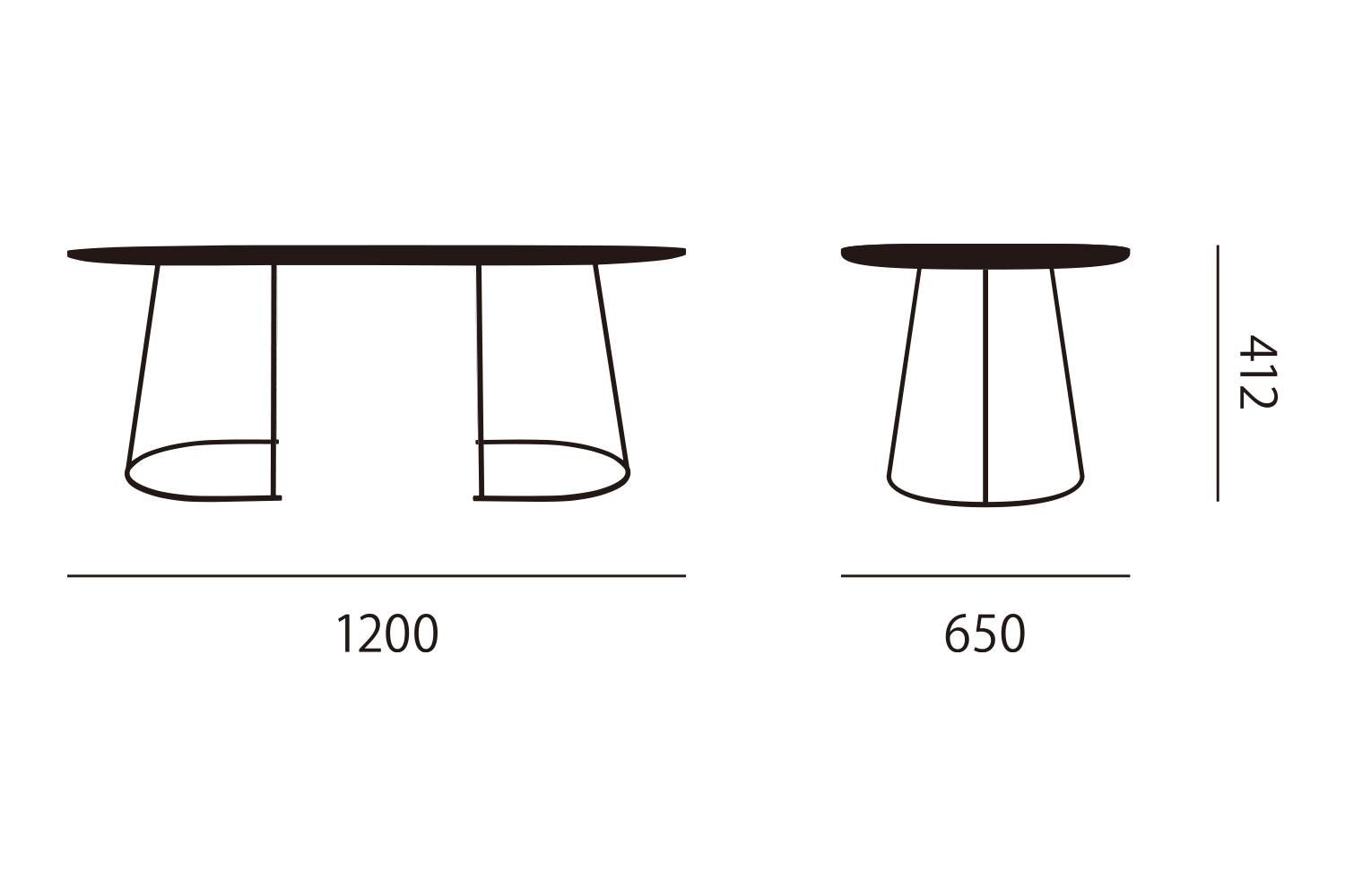 エアリーコーヒーテーブル スモール / ミディアム / ラージの通販