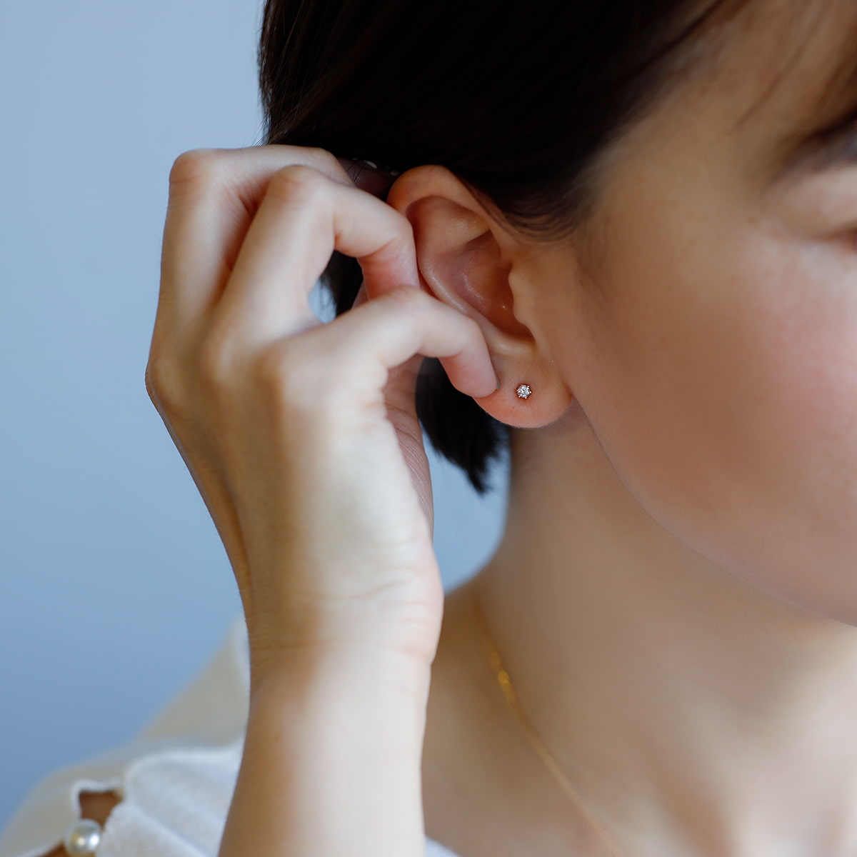 6本爪 ダイヤモンド ピアス 0.08ct /b0048 ジュエリー専門店 malvaceae