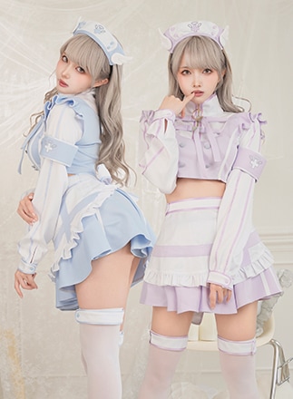 即日発送】..天使界隈..スタンドカラーナース《ハロウィンコスプレ6点