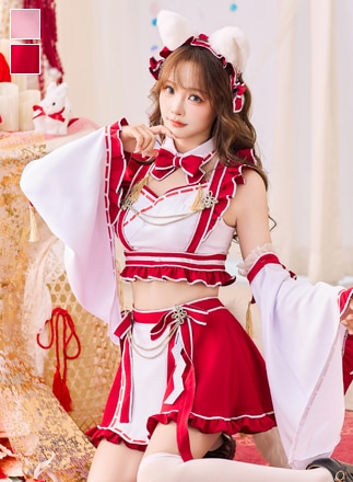 即日発送】キャンディホイップ巫女メイドキャット《オリジナルコスプレ