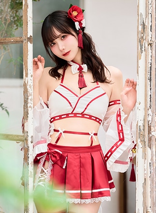 即日発送】ブルーム巫女コスランジェリー《ハロウィンコスランジェリー