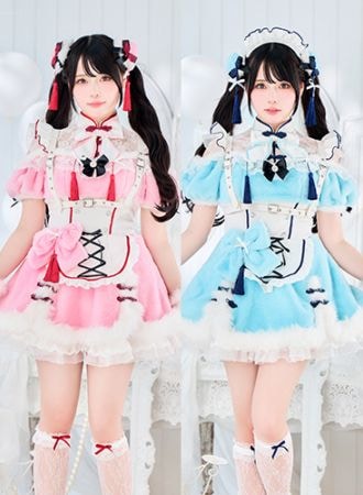 即日発送】ヒロインチェックキャットメイド《オリジナルコスプレ10点