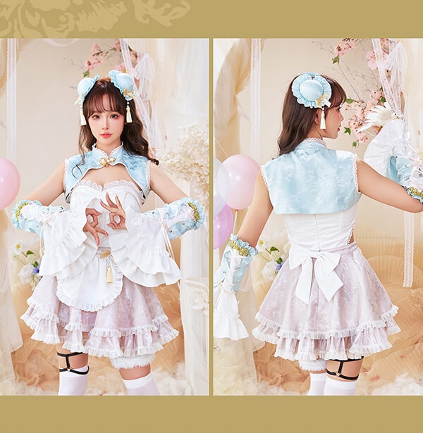 即日発送】ファンシーフリルチャイナドレス《ハロウィンコスプレ8点