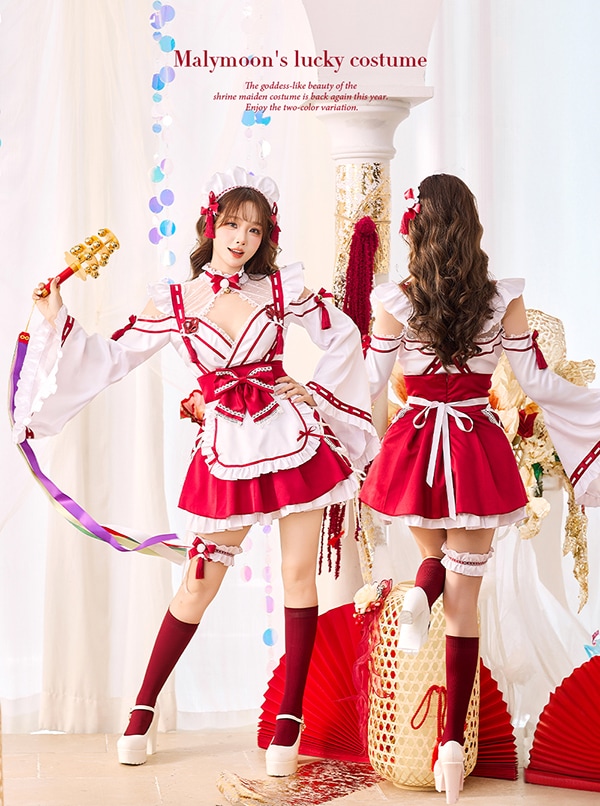 即日発送】スイートシアードット巫女メイド《オリジナルコスプレ7点