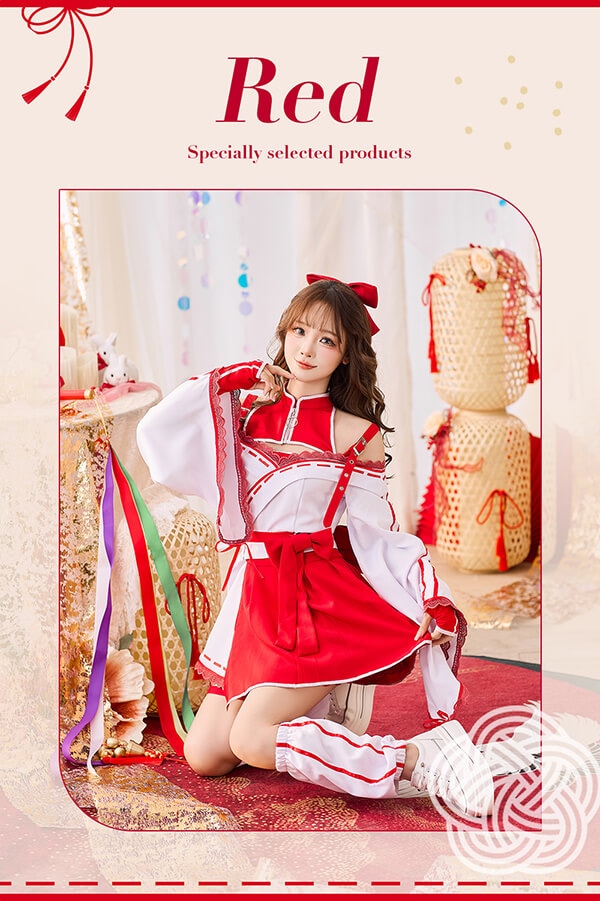 即日発送】スポーティージップ巫女コスチューム《オリジナルコスプレ7