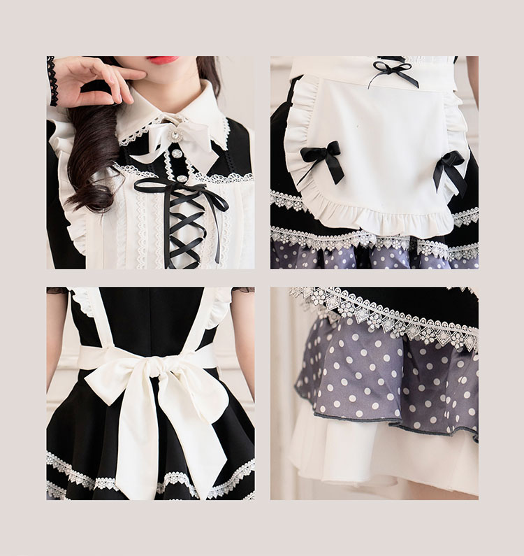 即日発送】【藤咲凪着用】ノワールベルメイド《オリジナルコスプレ6点