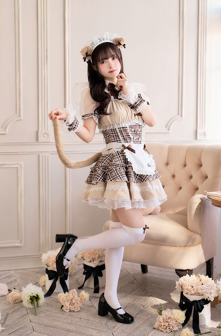 即日発送】【藤咲凪着用】ロイヤルチェックキティメイド《オリジナル