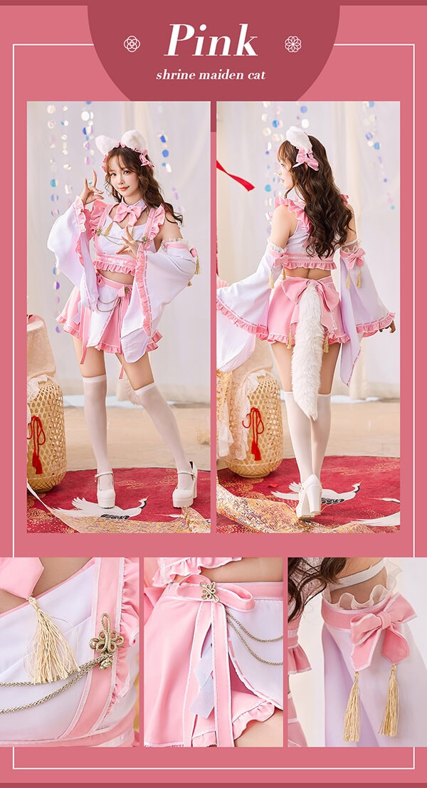 即日発送】キャンディホイップ巫女メイドキャット《オリジナルコスプレ