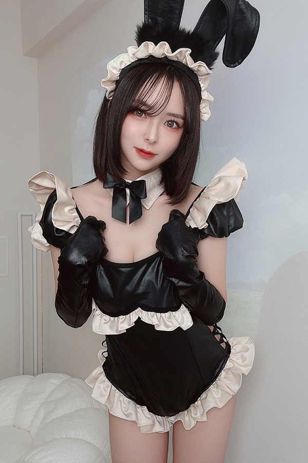 即日発送】フレンチメイドバニー《ハロウィンコスプレ6点セット