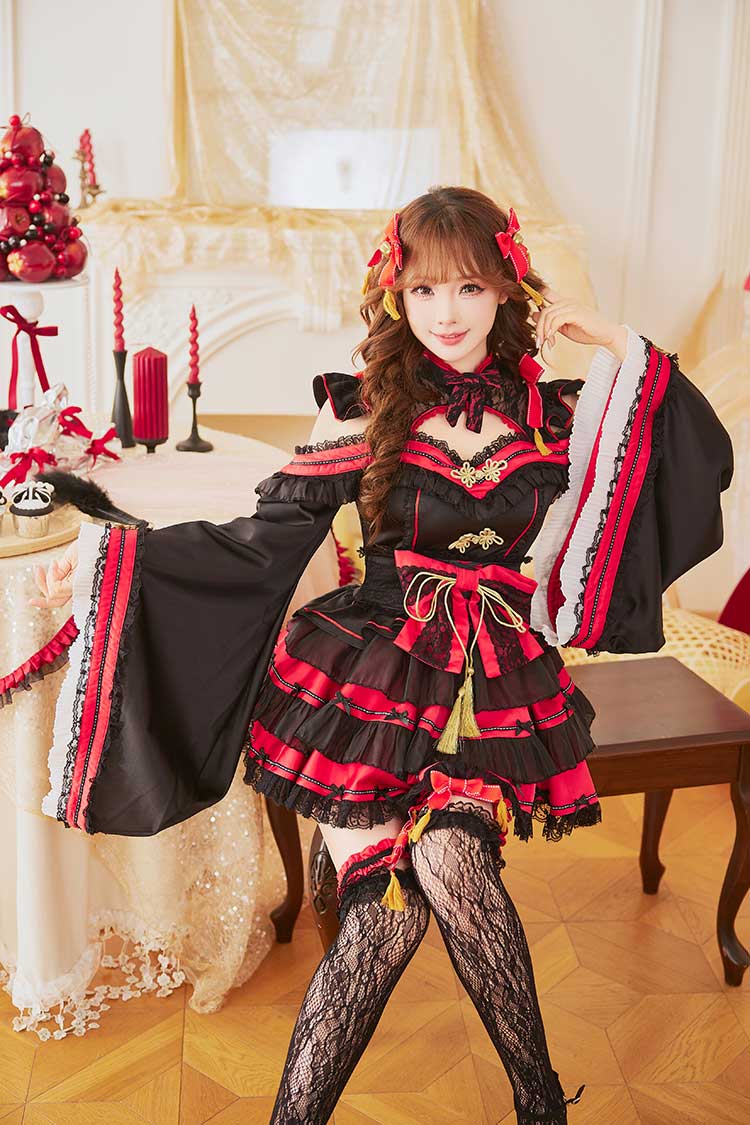 即日発送】フェアリースリーブ巫女ドレス《オリジナルコスプレ9点