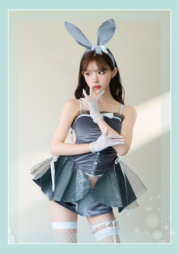 即日発送】バニーガール5カラー《ハロウィンコスプレ6点セット