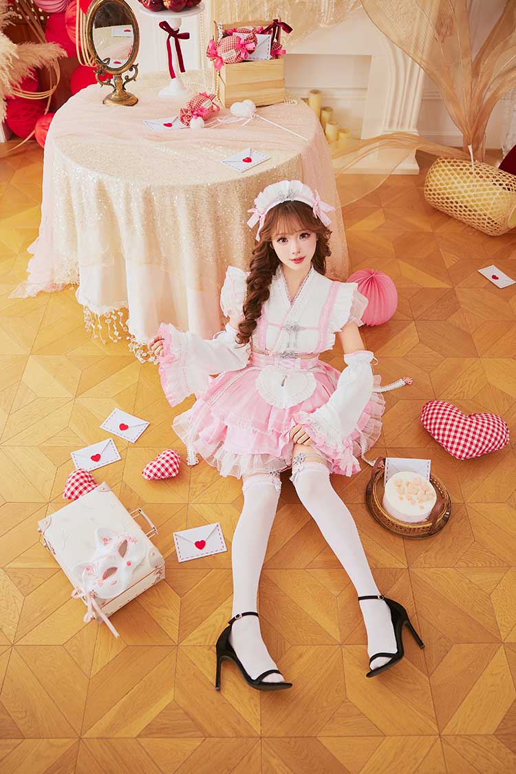 即日発送】ラブミードール巫女メイド《オリジナルコスプレ7点セット