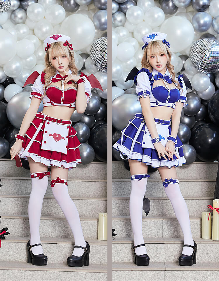 レッドは予約】スイートトラップサキュバスナース《ハロウィンコスプレ