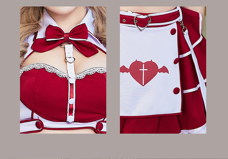 レッドは予約】スイートトラップサキュバスナース《ハロウィンコスプレ