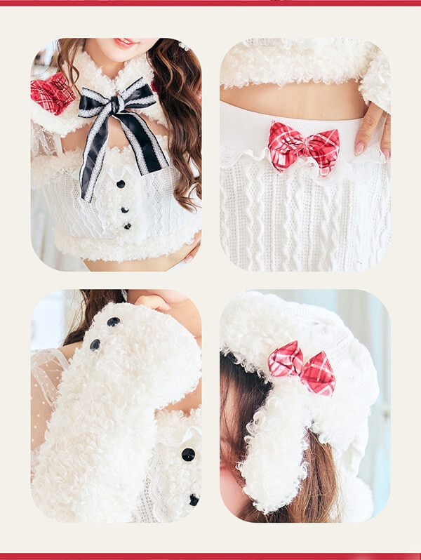 1～3営業日で発送】ホワイトニットバニーサンタ《クリスマスコスプレ9