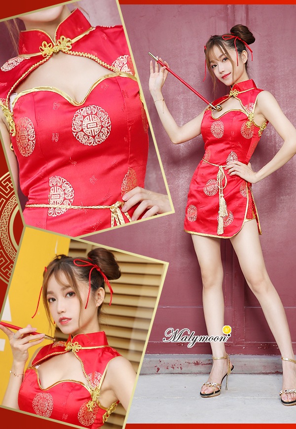 即日発送】セクシーチャイナドレス2カラー《ハロウィンコスプレ4点