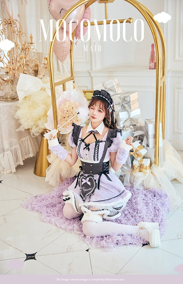 ピンクは予約】もこもこキャンディリボンメイド《オリジナルコスプレ10