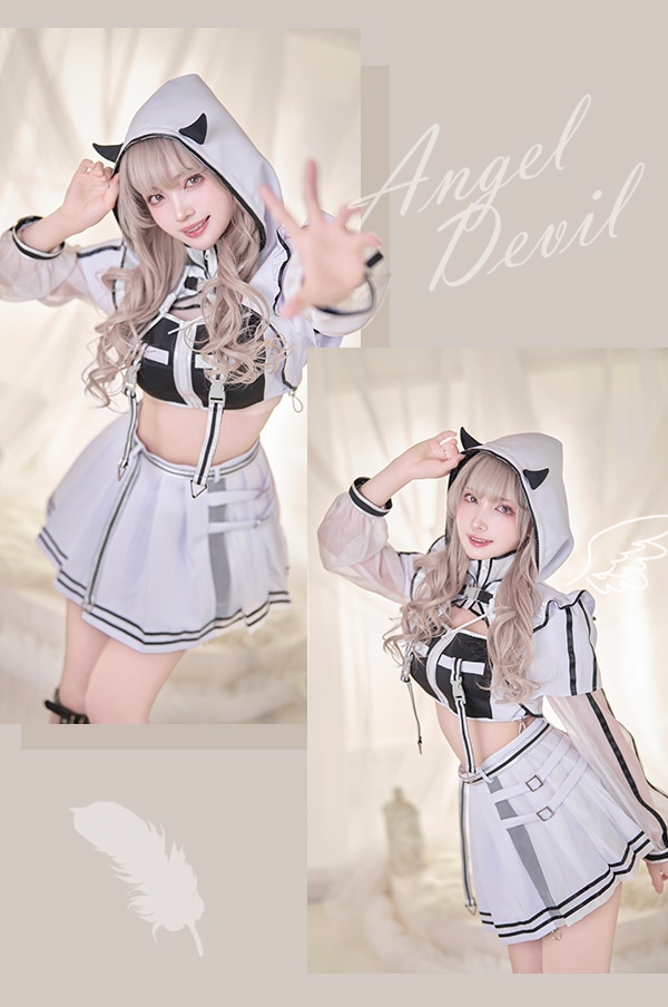 即日発送】..天使界隈..ゲーミングデビルガール《ハロウィンコスプレ6