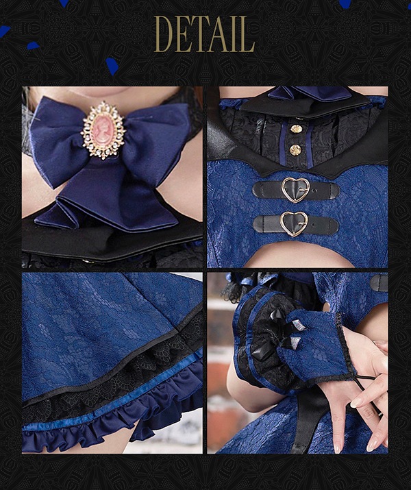 即日発送】ゴシックハートヴァンパイア《ハロウィンコスプレ7点セット