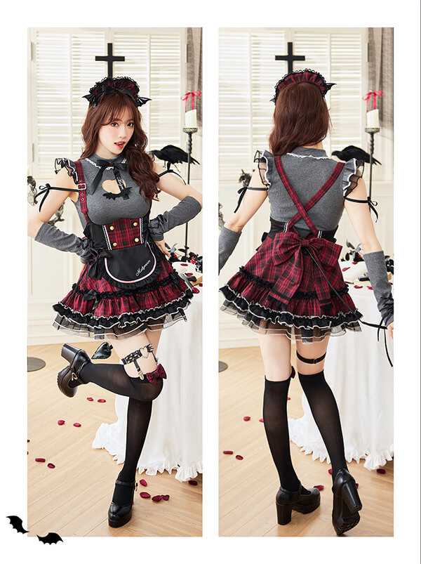 XLサイズは予約】ガーリーロックサキュバスメイド《ハロウィンコスプレ