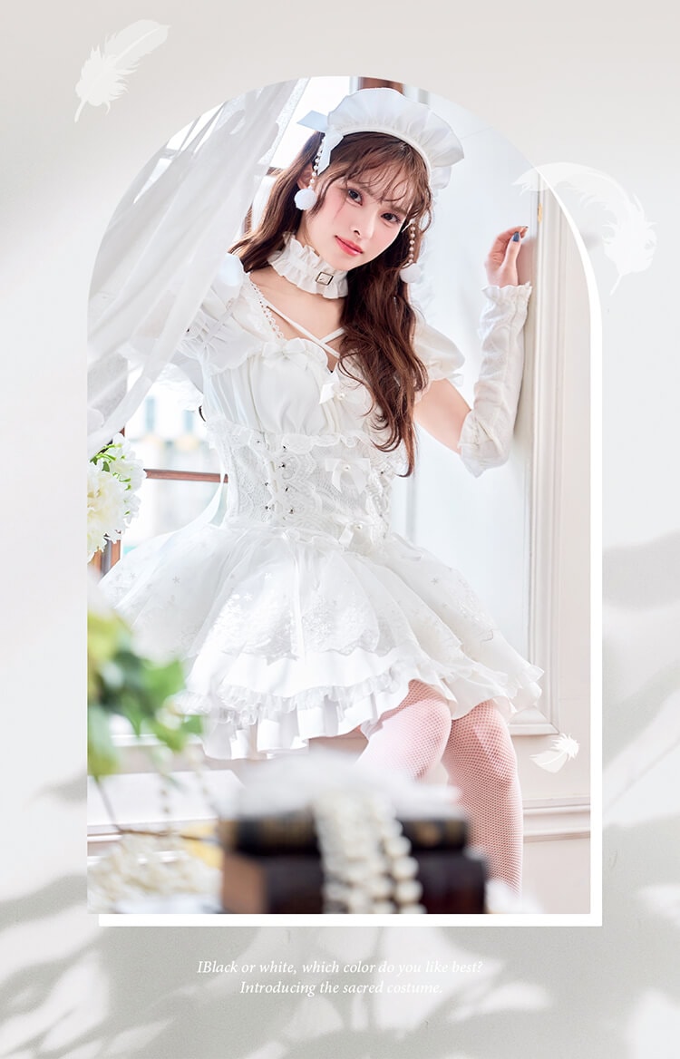 ホワイトは予約】【札幌コレクション着用】【藤咲凪着用】ゴシック