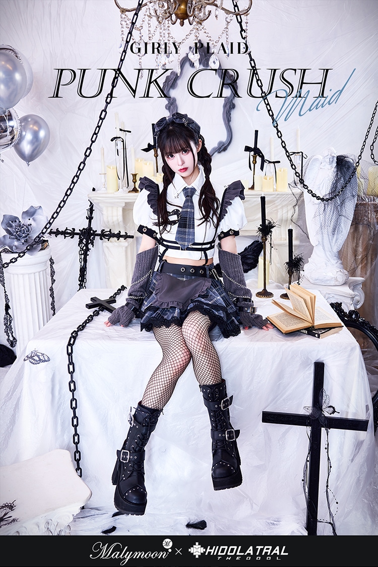 即日発送】ガーリーチェックパンククラッシュメイド《オリジナル