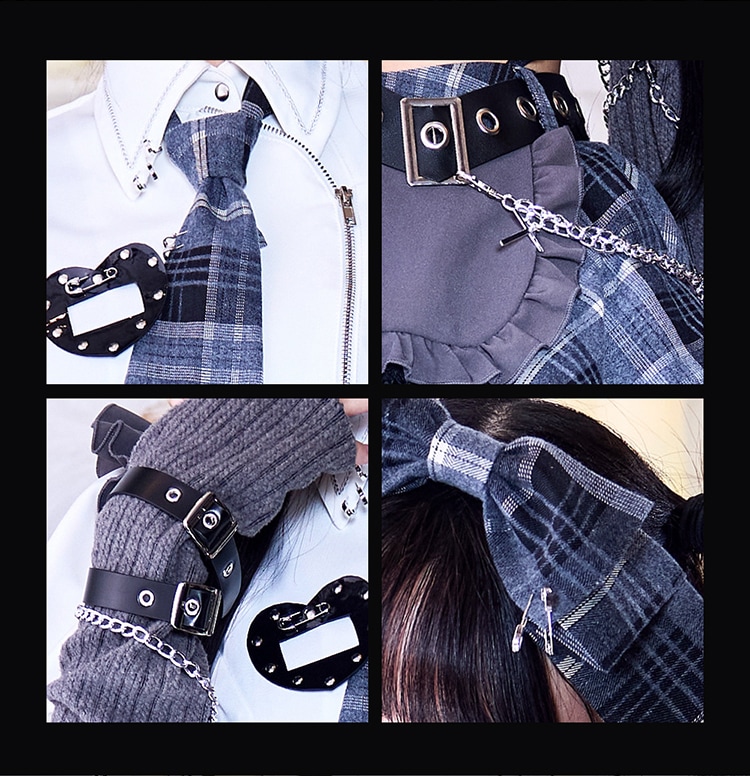 即日発送】ガーリーチェックパンククラッシュメイド《オリジナル