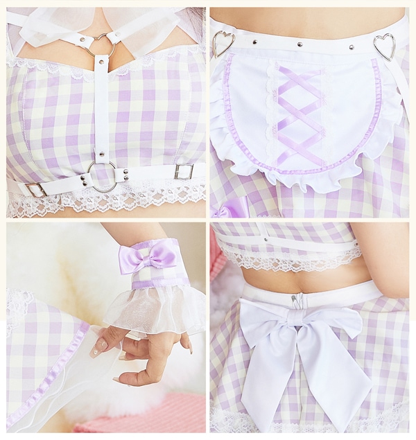 即日発送】ハーネスポップギンガムチェックメイド《ハロウィンコスプレ