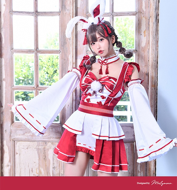 即日発送】【五木あきらコラボ】巫女バニー《ハロウィンコスプレ7点