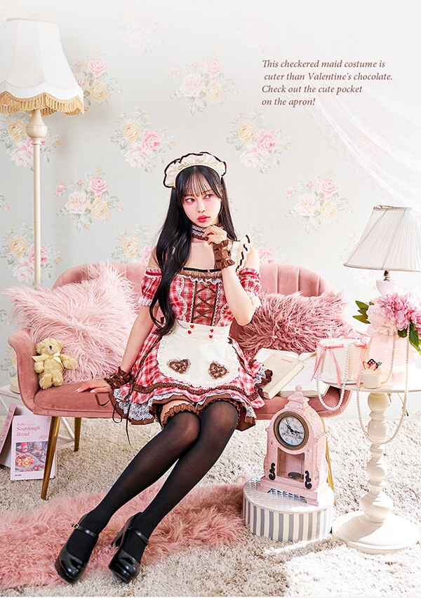 即日発送】【中村里砂着用】チョコレートチャンクチェックメイド