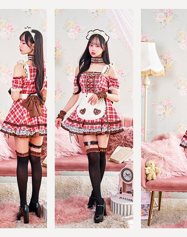 即日発送】【中村里砂着用】チョコレートチャンクチェックメイド