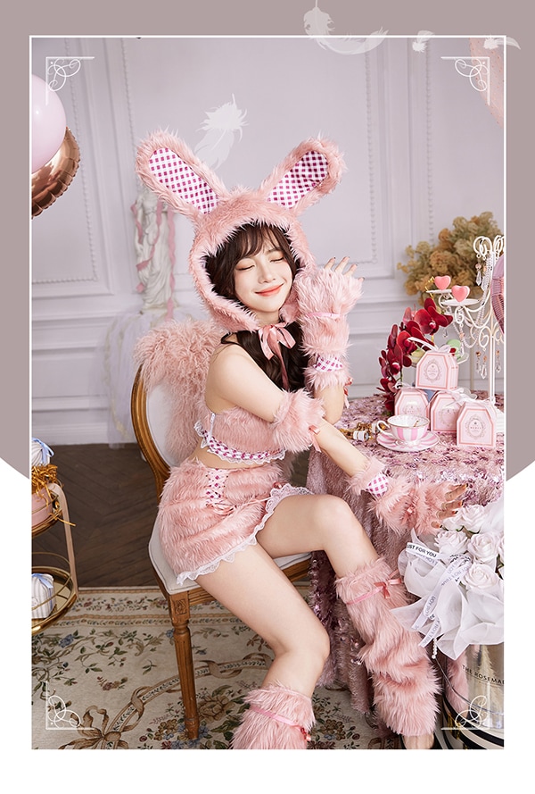 即日発送】テディバニーギンガムファーセットアップ《ハロウィン