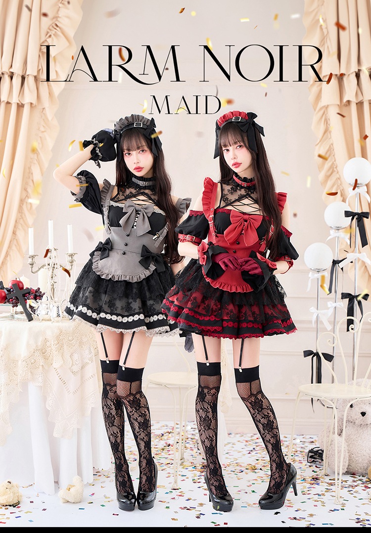 即日発送】【中村里砂着用】ラルムノワールメイド《ハロウィンコスプレ