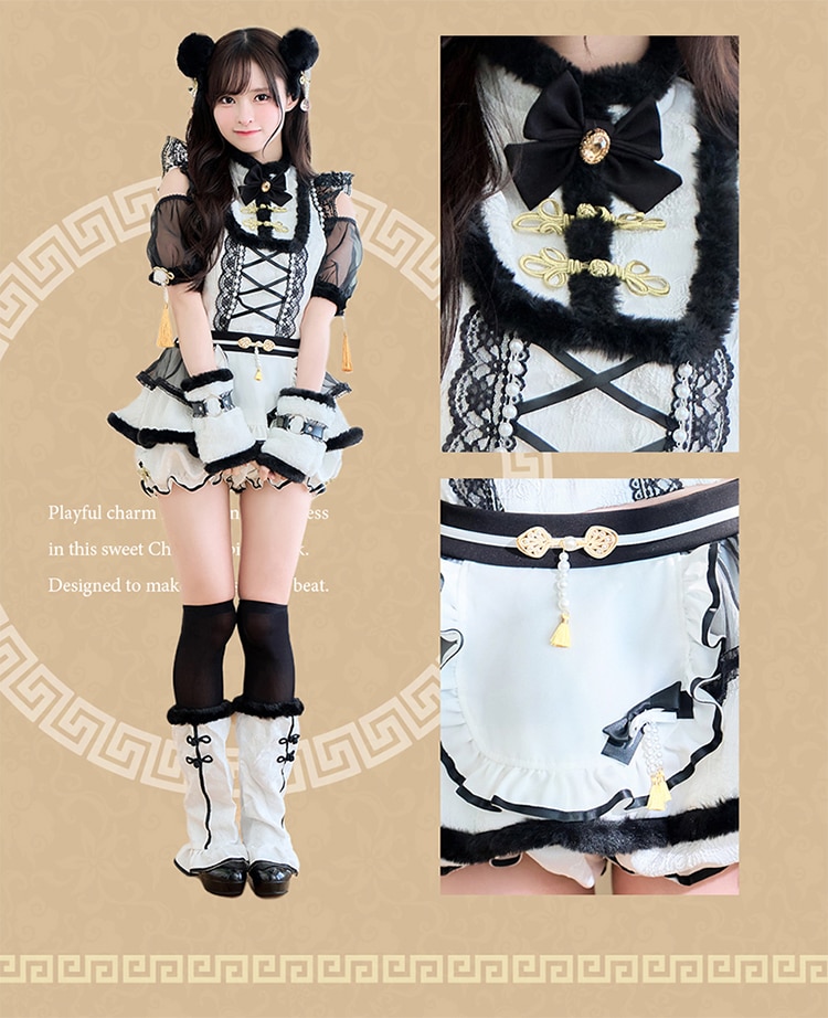 ホワイトは予約】【藤咲凪着用】プリュムパンダチャイナ《ハロウィン