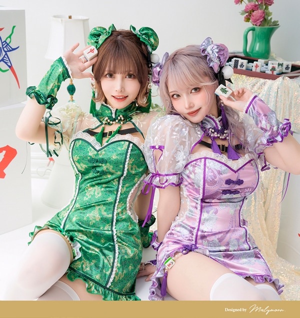 即日発送】[Malymoon限定]パフスリーブ麻雀チャイナ《ハロウィン