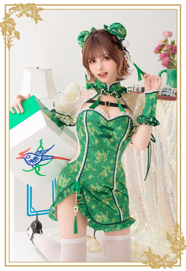 即日発送】[Malymoon限定]パフスリーブ麻雀チャイナ《ハロウィン