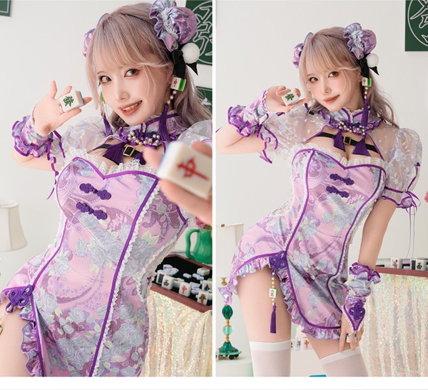 即日発送】[Malymoon限定]パフスリーブ麻雀チャイナ《ハロウィン